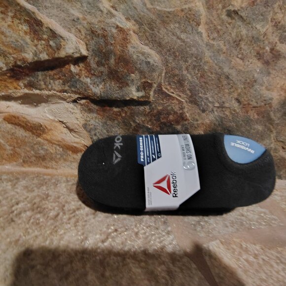 Reebok Men's Pro-Series No Show Liner Black Socks 2 Packs Size 6 - 12.5 NWT - Picture 3 of 6